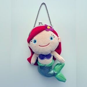 Disney Little Mermaid Ariel Plush Coin Purse with Chain Handle